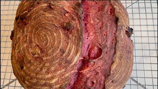 Beetroot Walnut Artisan Bread | Naturally Pink, Healthy & Delicious Homemade Bread