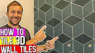 HOW TO TILE 3D CUBE EFFECT WALL TILES