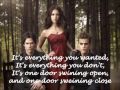 ►The Vampire Diaries Soundtrack - Holding On and Letting Go Lyrics.