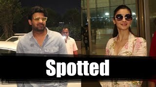 Prabhas ,SS Rajamouli and Alia Bhatt spotted at the airport