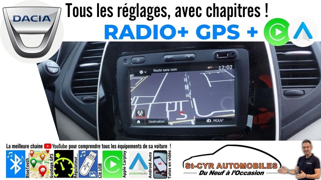 DACIA, comment ça marche? Ecran, GPS, bluetooth , apple, CarPlay Android  auto, driving eco 