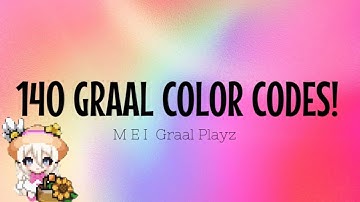 GRAAL 140 COLOR BACKGROUND CODES! (You wont regret ) w/ Tutorial  :)  [HTML COLORS]