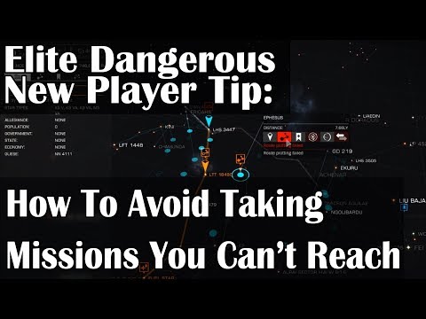 How To Avoid Missions You Can't Reach - Elite Dangerous New Player Tip