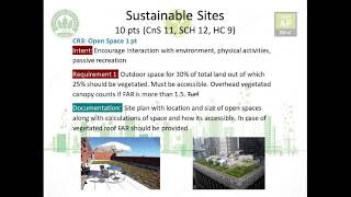 Sustainable Sites LEED AP BD+C, Green Associate