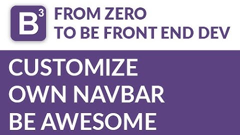 Customize Navbar Bootstrap Tutorial