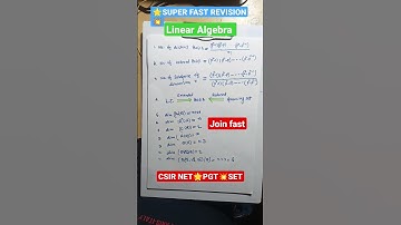 1.super fast Revision 🌟 Linear Algebra💥 dimension 🌟subspace 💥basis