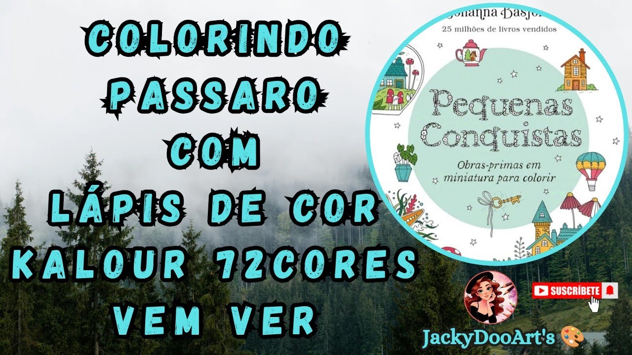 LIVRO PEQUENAS CONQUISTAS COLORINDO PÁSSARO COM LÁPIS KALOUR 72 CORES