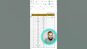 Combine first and last name in Excel | Fastest way to combine cells data in Excel #excel #tricks