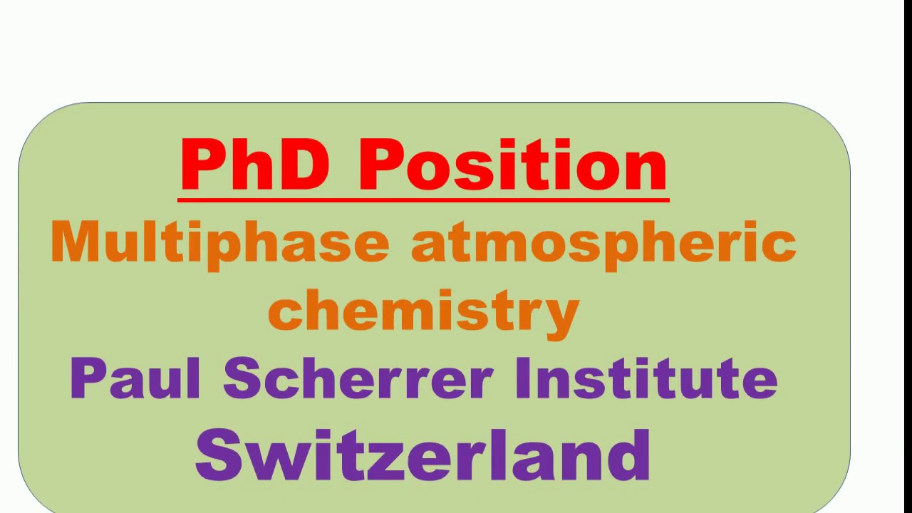 PhD position in Switzerland-Chemistry 2020|PhD position|Chemistry|How to enroll for PhD outside