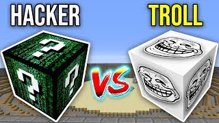 HACKER VS TROLL ŞANS BLOKLARI CHALLENGE - Minecraft