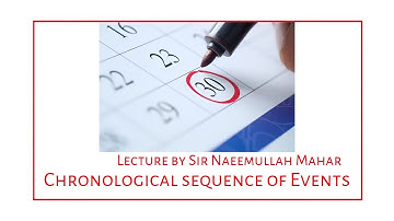 Chronological sequence of events | Lecture by Sir Naeemulah mahar