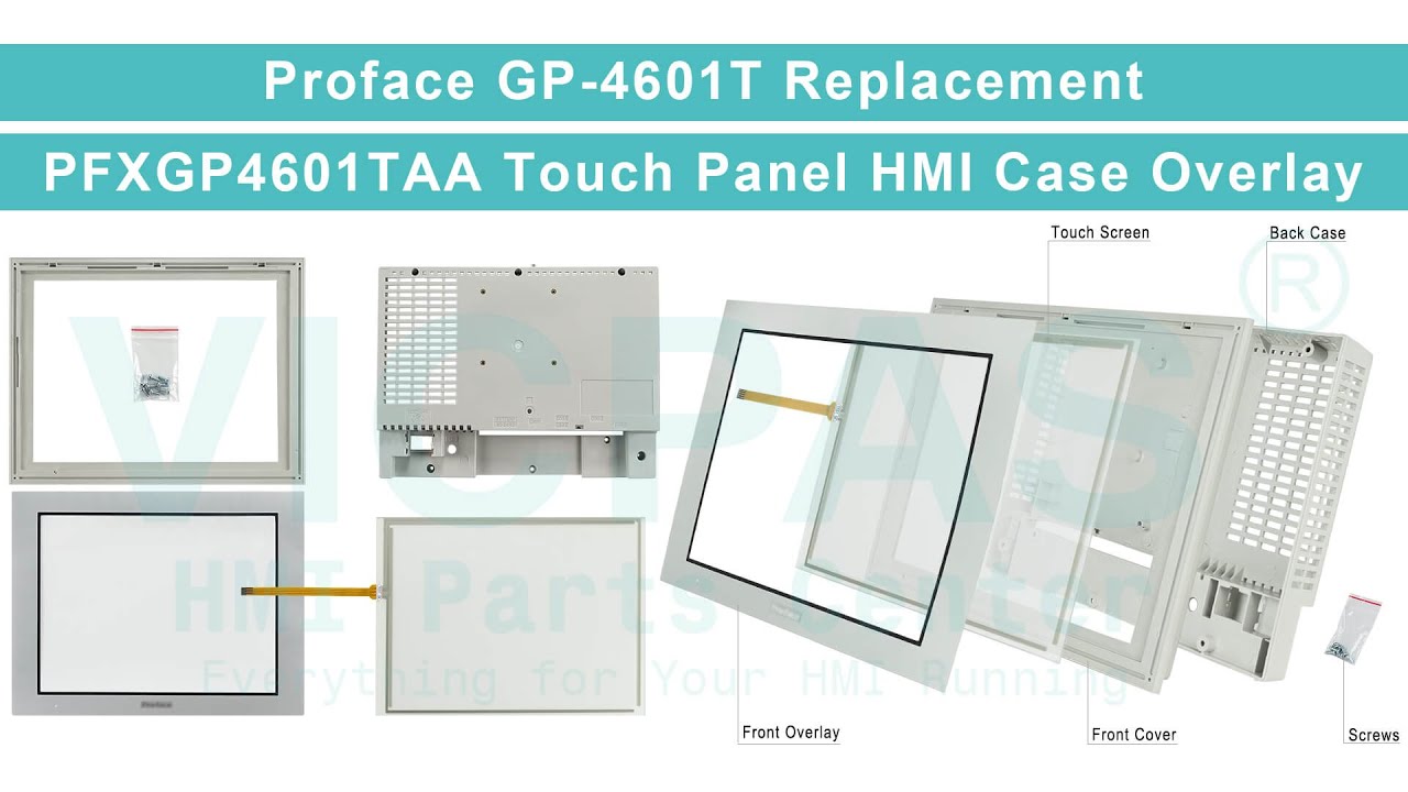 GP-4601T PFXGP4601TAA Proface GP4000 Series Front Overlay Touch Screen Screw Plastic Shell Repair