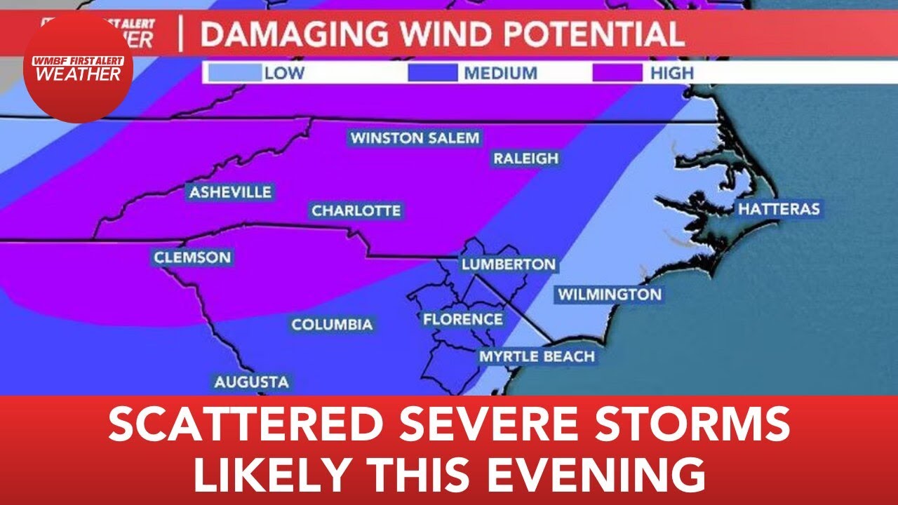 FIRST ALERT WEATHER DAY: Scattered severe storms likely this evening ...