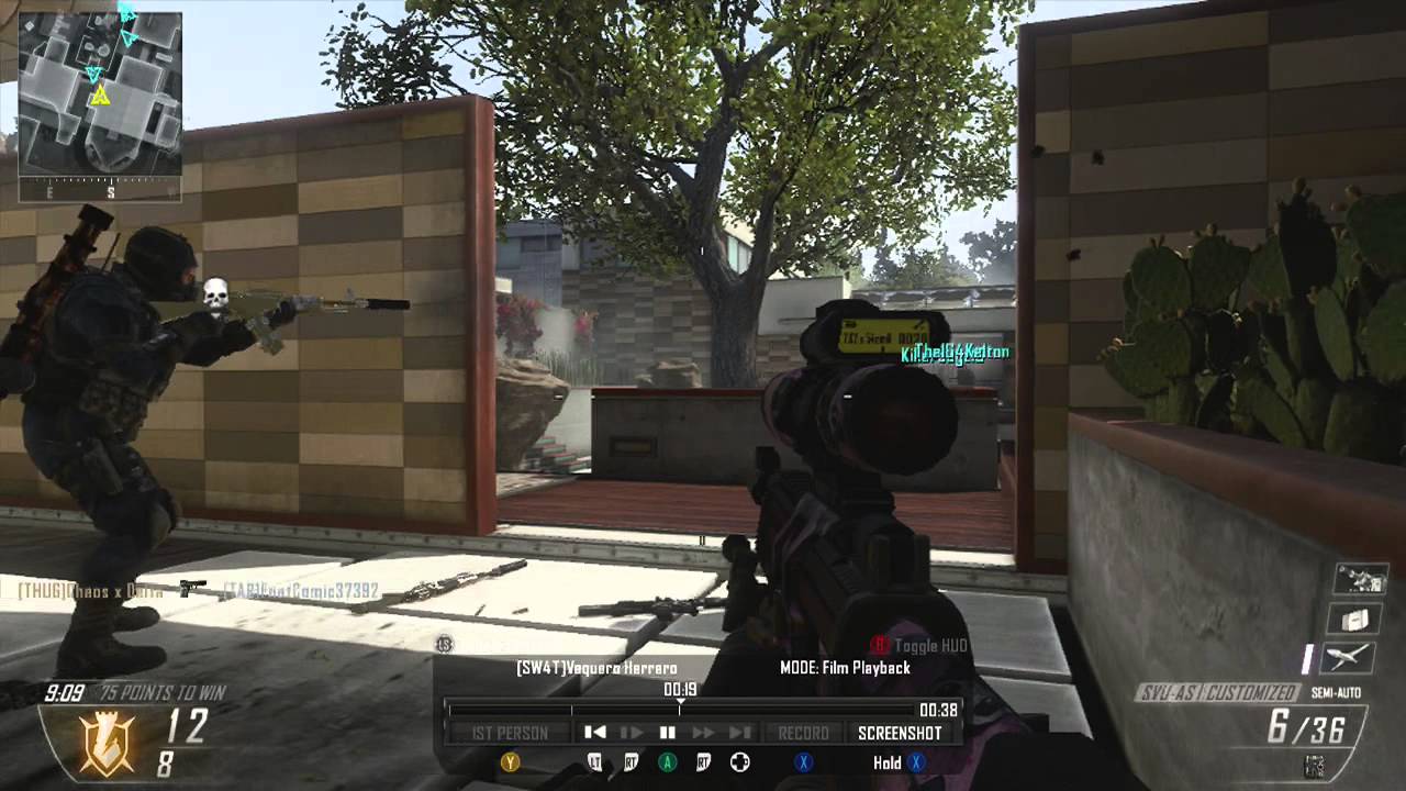 COD Black Ops 2 gameplay - "SVU-AS spray and pray"