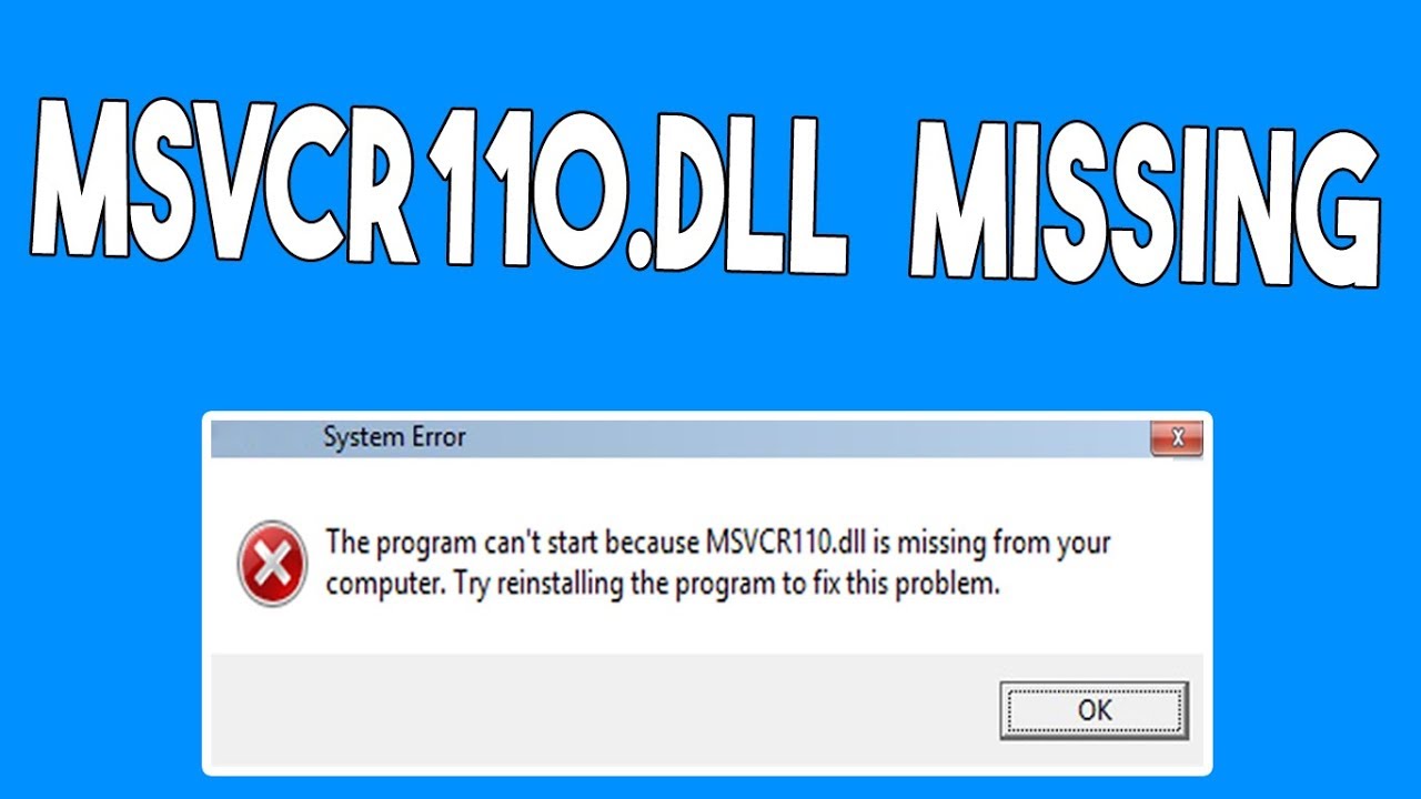 reinstall msvcr110 dll