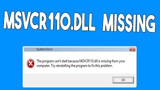 How to Fix MSVCR110.dll is Missing in Windows 10 PC or Laptops
