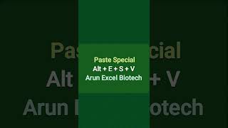 Paste Special | ALT +E + S + V screenshot 1
