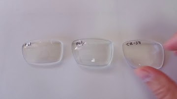 diiferentiating glasses lens material by sound: CR-39 vs poly vs 1.61