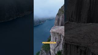 “Would you stand here?” It’s Preikestolen — also called Pulpit Rock. #trendingshorts #naturefacts