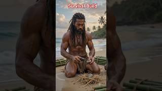 Amazing Coconut Tree Boat Making 🌴🌿 Tribal Woman Ocean Hunting Adventure #oceansurvival #tribalcraft