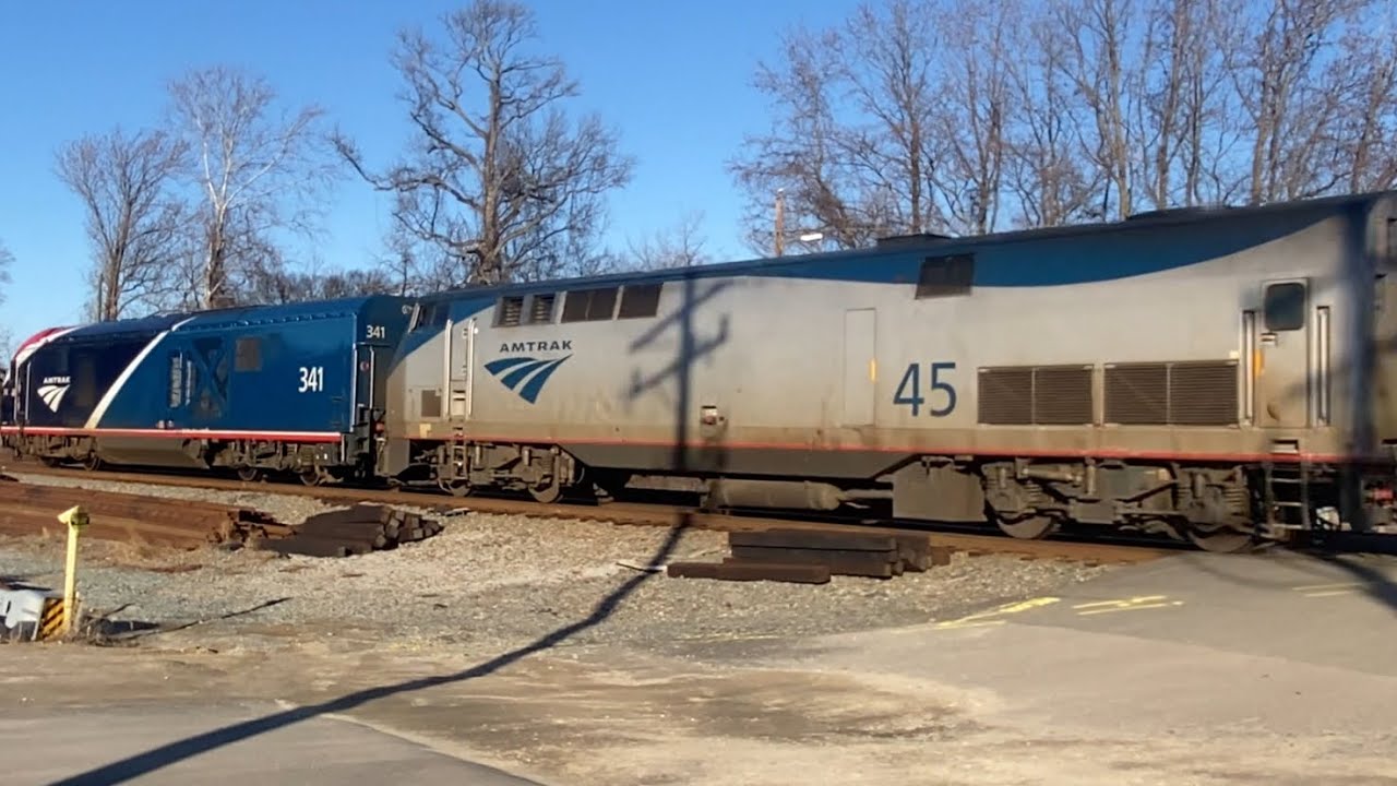 Amtrak P040-19 @ Cherry Hill, VA with ALC-42 341 & P42DC 45 leading