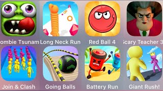 Red Ball 4,Giant Rush,Scary Teacher 3D,Zombie Tsunami,Long Neck Run,Battery Run,Going Balls screenshot 5