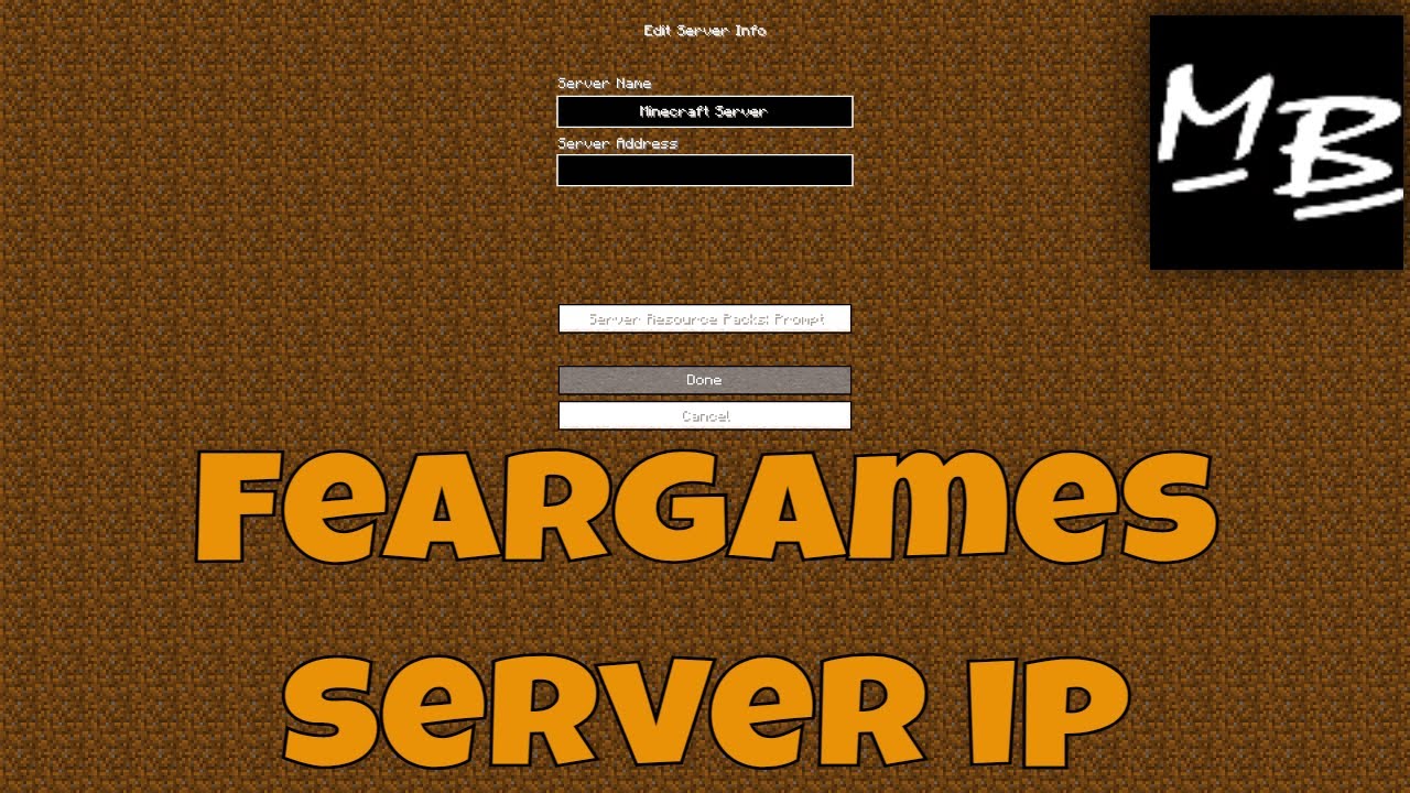 Minecraft FearGames Server IP Address - YouTube
