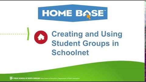 Creating and Using Student Groups in Schoolnet