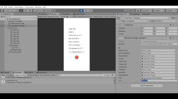 Unity: using openweather api to display weather of any city for the next 7 days