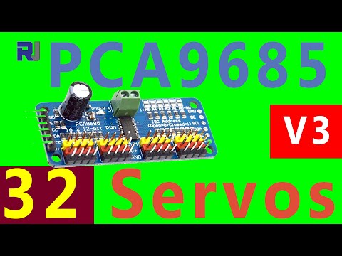 Kontrolēt 32 servo motorus, izmantojot PCA9685 un Arduino: V3