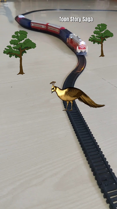Golden Peacock 🦚 is sitting on the railway track and the train is approaching fast | Mor Video