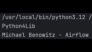 Python4Lib - Michael Benowitz on Airflow for Data Pipelines