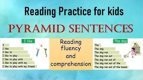 Pyramid sentences - early reading activity with comprehension