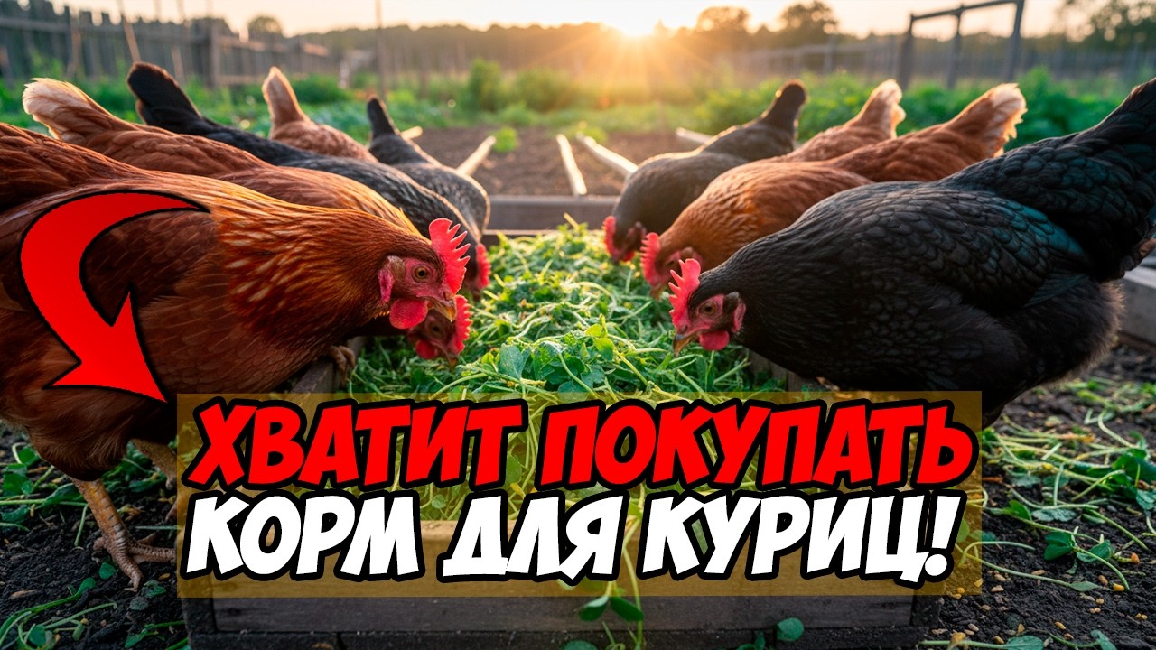 6 РАСТЕНИЙ, КОТОРЫЕ КОРМЯТ КУР БЕСПЛАТНО ВЕЧНО! Забудьте про мешки с кормом!
