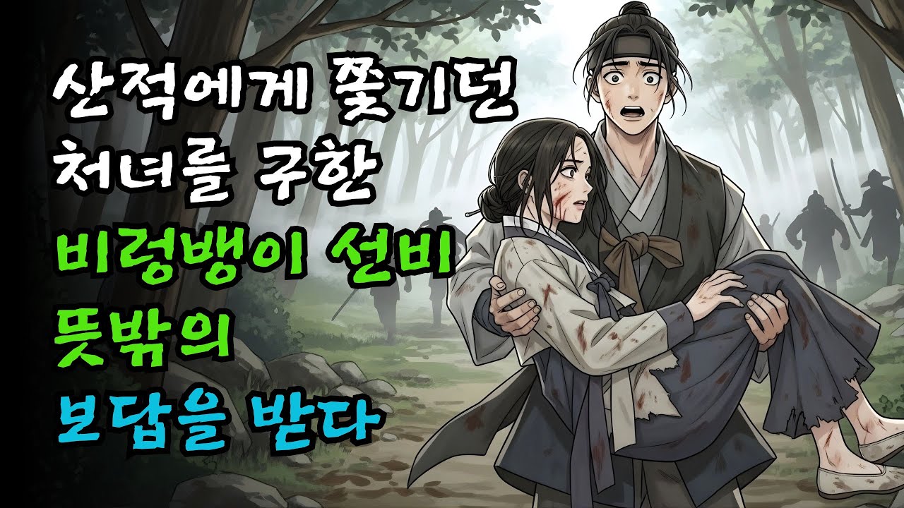 산적에게 쫓기던 처녀를 구한 비렁뱅이 선비, 뜻밖의 보답을 받다 | 야담·민담·전설·설화·옛날이야기