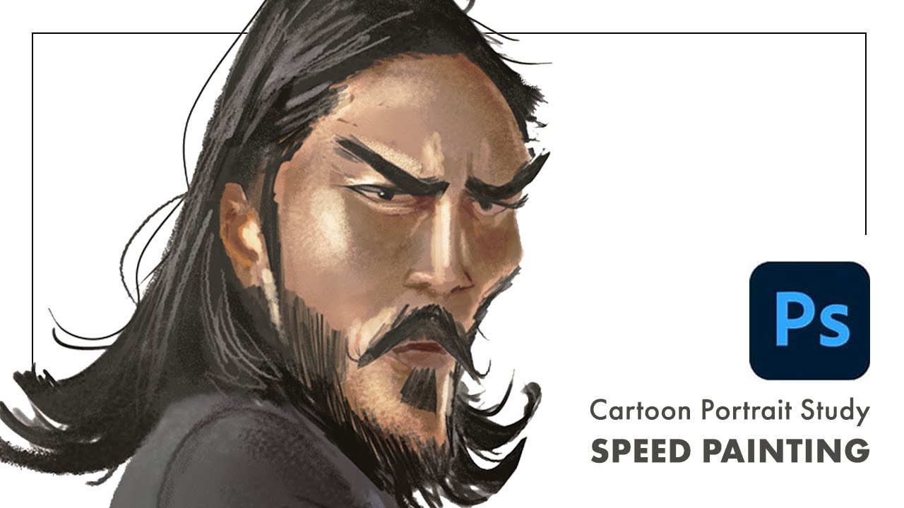 Cartoon Portrait Study - Speed Painting (Time Lapse)