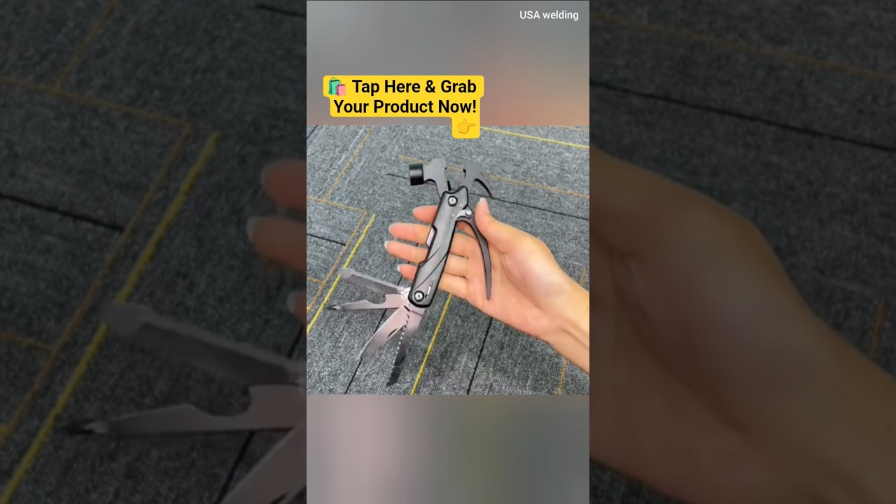 Многофункциональный молоток 14-в-1 – идеальный карманный инструмент для дома, кемпинга и повседне...