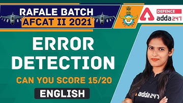 AFCAT 2 2021 | English | Error Detection