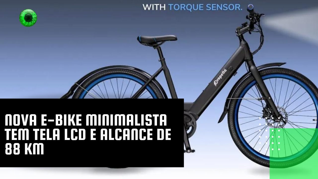 Nova e-bike minimalista tem tela LCD e alcance de 88 km