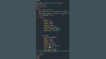 How To Make YouTube Logo  -  Html Css  #subscribe #html #css #shorts