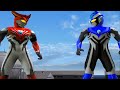 ULTRAMAN ROSSO FLAME & BLU AQUA TAG TEAM ULTRAMAN FE3 GAMEPLAY