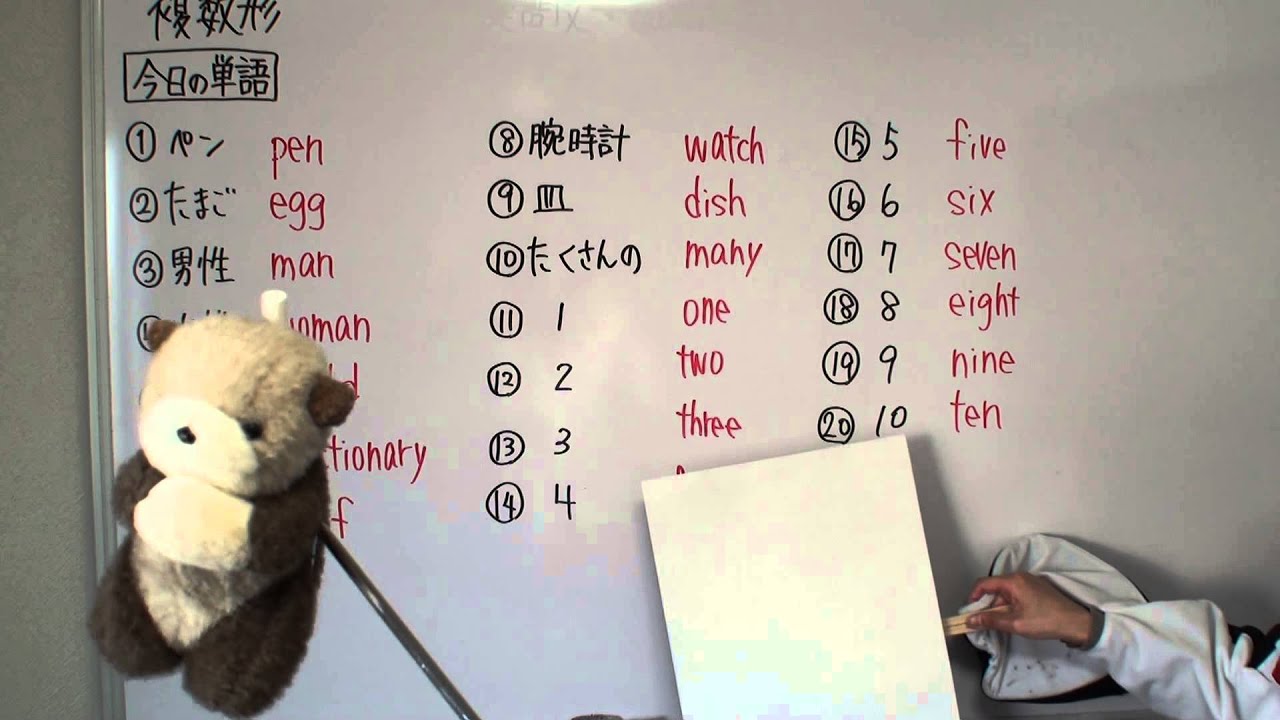 英語在宅受講 名詞の複数形2 リズムde単語5 テンポ116 数字one Youtube