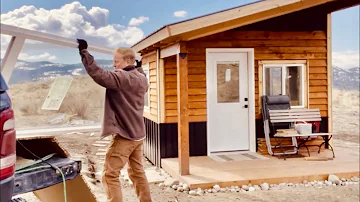 Installing HUGE Windows in an Off Grid Tiny Cabin...Alone!