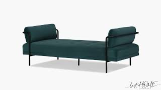Loft Home Velvet Sofa Bed – HARLOW Steel Blue