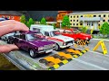 1:24 Scale Cars vs 3 Speed Bumps 😳 | Suspension Test (4K ASMR)