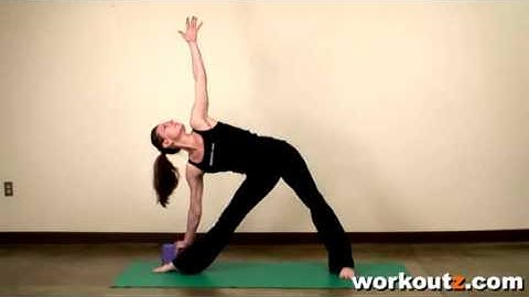Yoga   Triangle Pose with Yoga Block