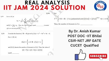 IIT JAM 2024 real analysis solution || Series of real number|| Que - 59 46 56