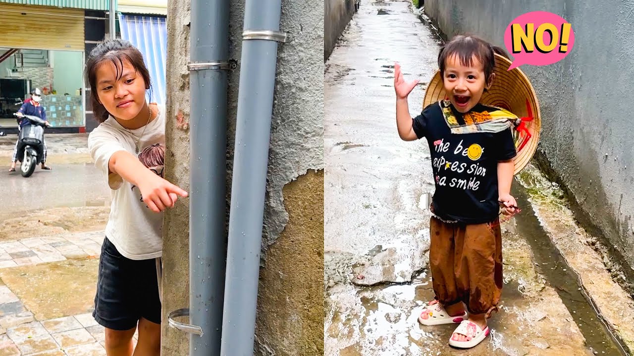 Diem's ​​hobby of playing with water makes mom and Quynh worried