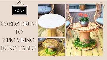Watch Me Turn a Cable Drum into an EPIC Viking Rune Table! 🐉🔥