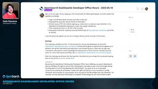OpenSearch Dashboards Developer Office Hours   2023-05-18